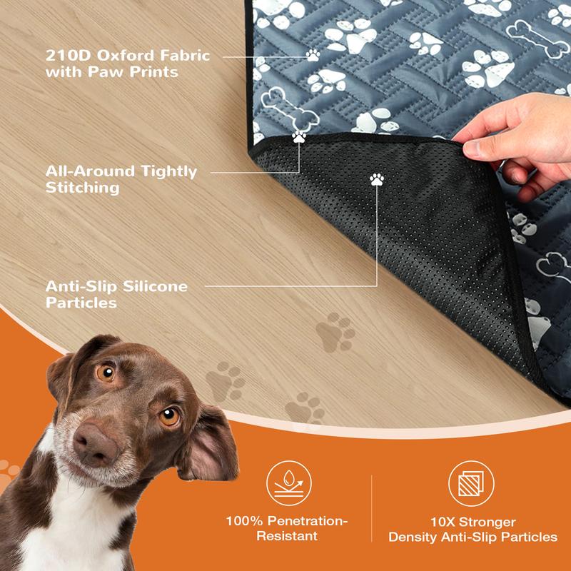 Washable Dog Crate Mat, 28"x42" Reusable Pet Bed Mat, Soft Non-Slip Waterproof Dog Sleeping Pad for Crate, Floor, Couch, Car, and Playpen
