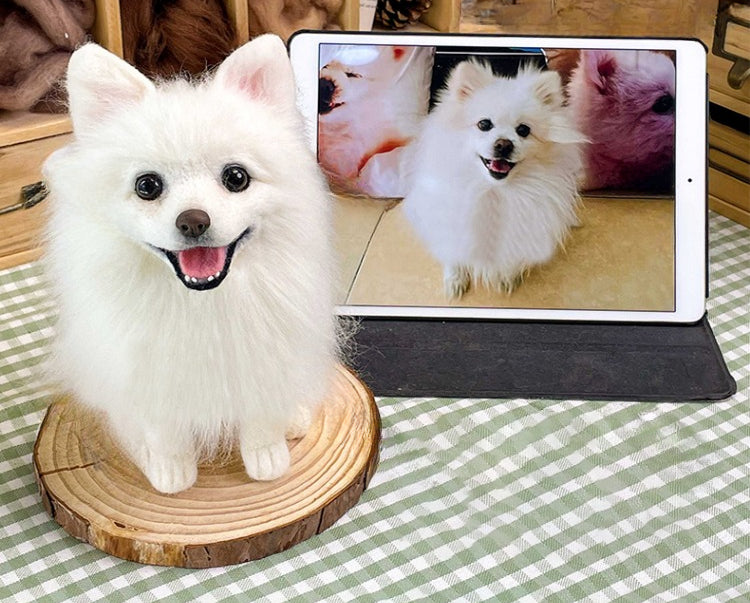 (1.5 MONTHS WAIT) Full body customization, wool felt DIY, simulated pet cat and puppy, gift living room ornament