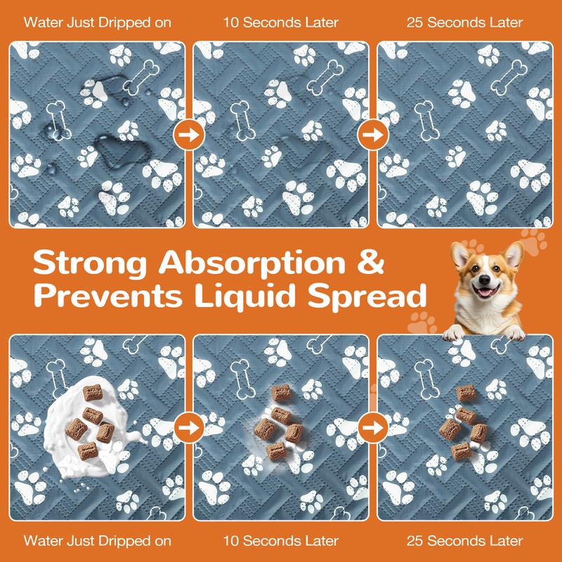 Washable Dog Crate Mat, 28"x42" Reusable Pet Bed Mat, Soft Non-Slip Waterproof Dog Sleeping Pad for Crate, Floor, Couch, Car, and Playpen