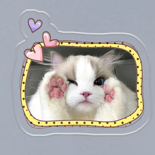 (1 WEEK WAIT) Customized photo, acrylic refrigerator sticker, pet kitten dog, magnet sticker custom