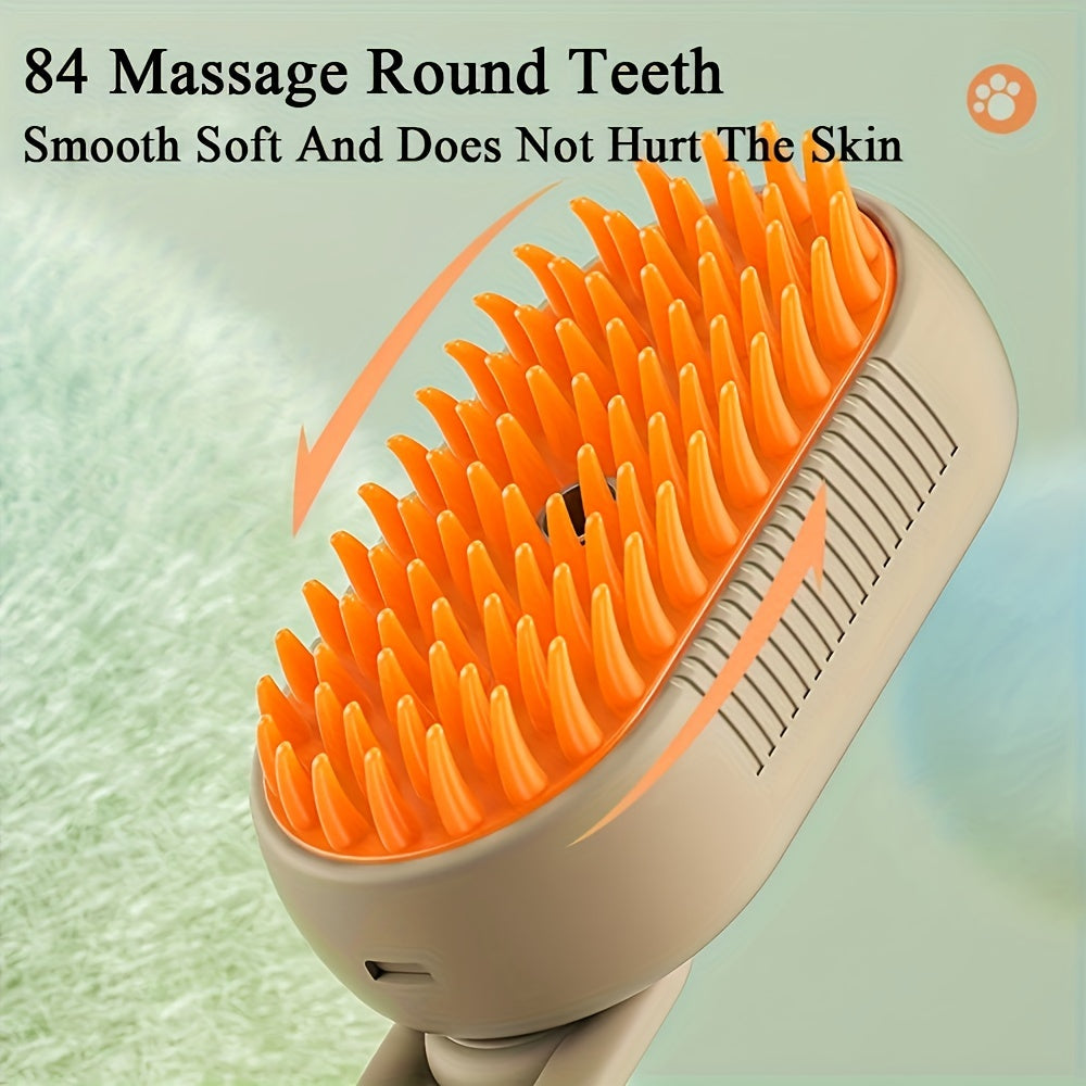No-rinse pet cleaning brush, steam fluff removal massage comb, pet automatic hair removal spray and anti-static massage comb for dog and cat grooming