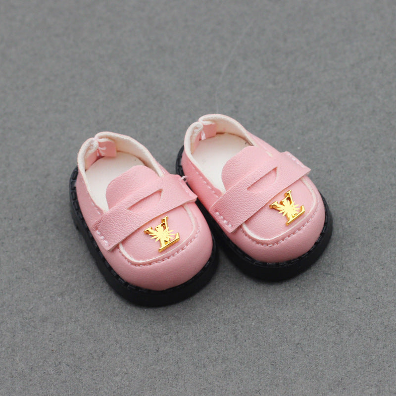 3.8CM Finger Student Shoes Small Labubu Plush Doll Toy Shoes