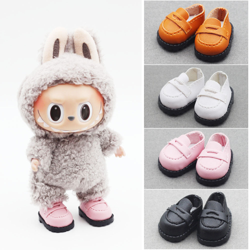 3.8CM Finger Student Shoes Small Labubu Plush Doll Toy Shoes
