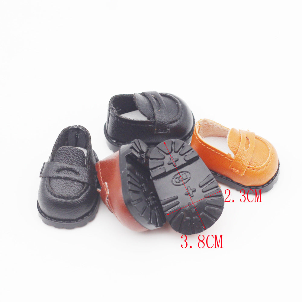 3.8CM Finger Student Shoes Small Labubu Plush Doll Toy Shoes