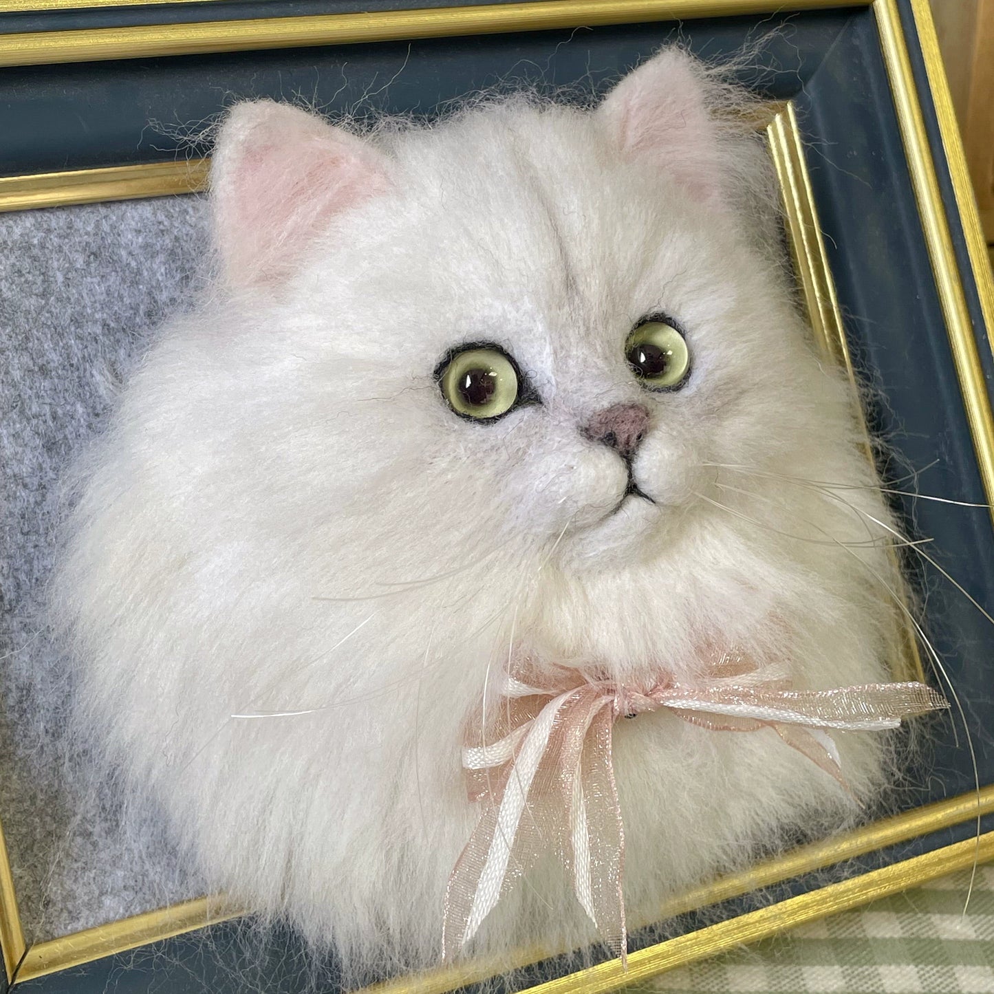 (1.5 MONTHS WAIT) Wool felt simulation pet customized commemorative gifts, DIY handmade poking music, cat and dog finished products, exquisite photo frames | Creative Pet Handicraft Workshop
