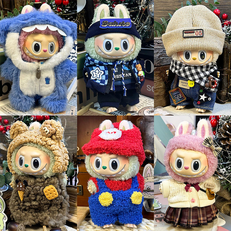 Labubu sitting party baby clothes one or two generations blind box, Labubu baby clothes