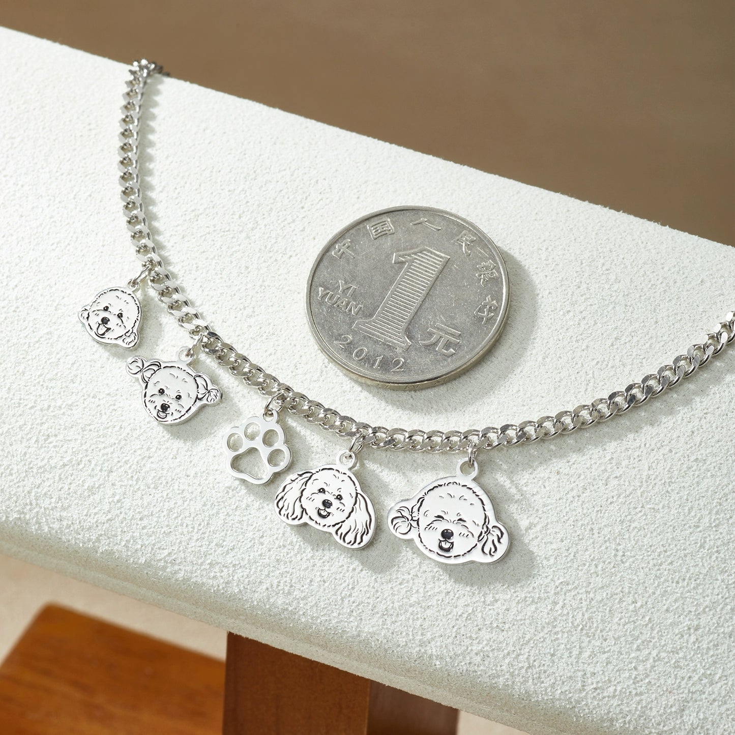 (3 WEEKS WAIT) Pet bracelet, sterling silver custom, DIY dog and cat avatar, photo pendant lettering