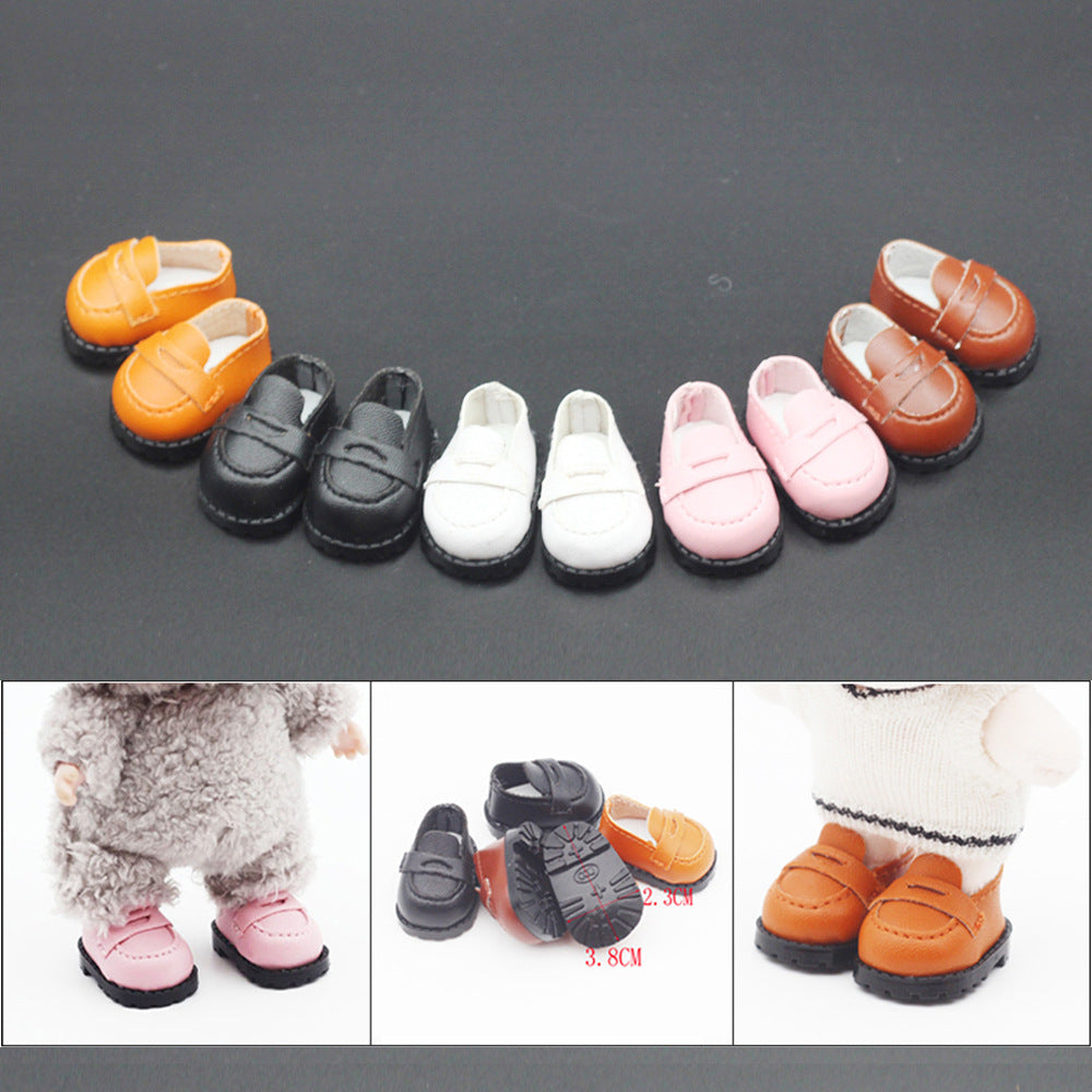 3.8CM Finger Student Shoes Small Labubu Plush Doll Toy Shoes