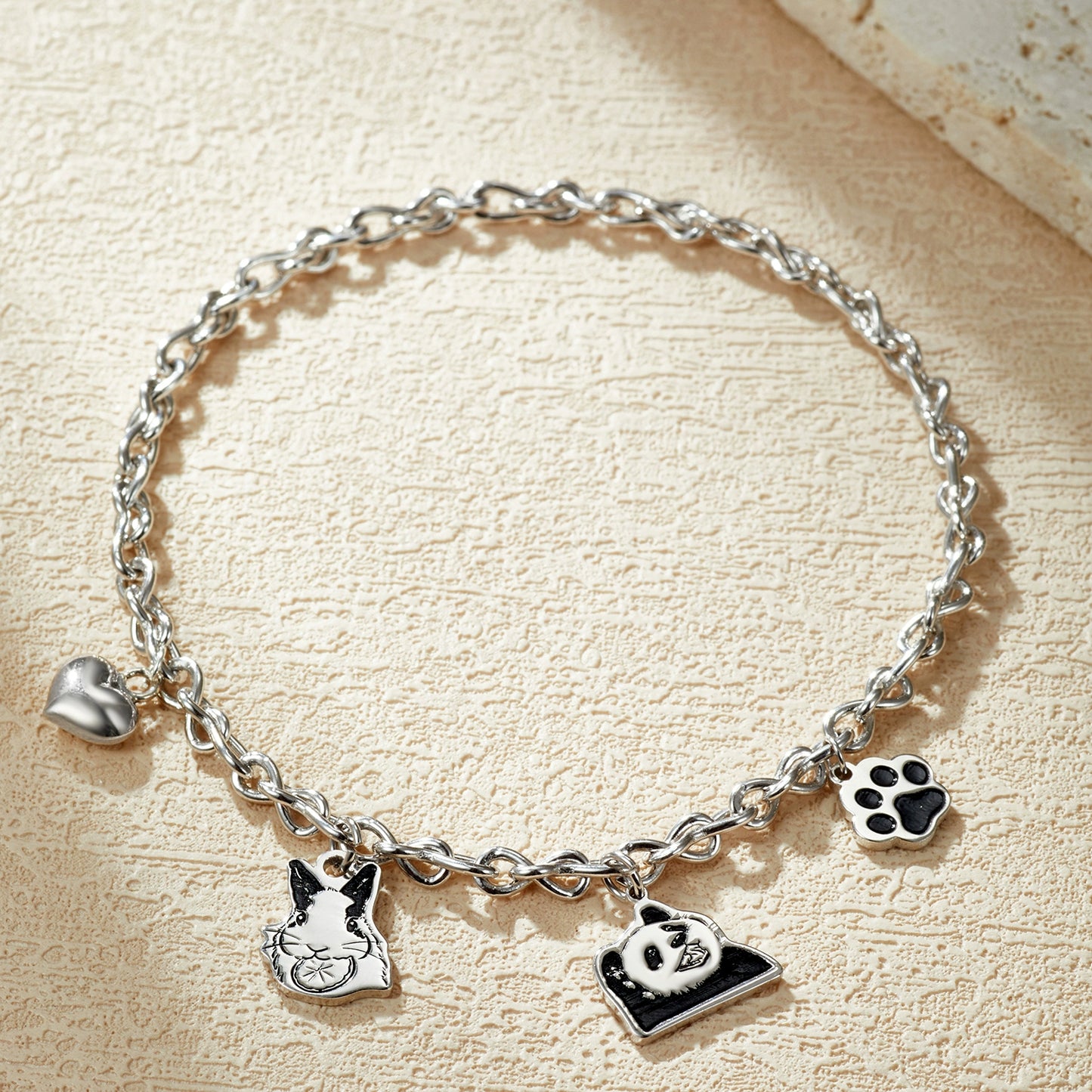 (3 WEEKS WAIT) Pet bracelet, sterling silver custom, DIY dog and cat avatar, photo pendant lettering