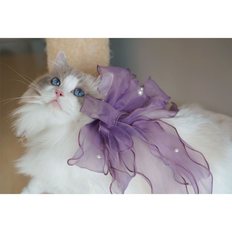 Hand-made cat/dog bow jewelry, saliva towel, collar scarf