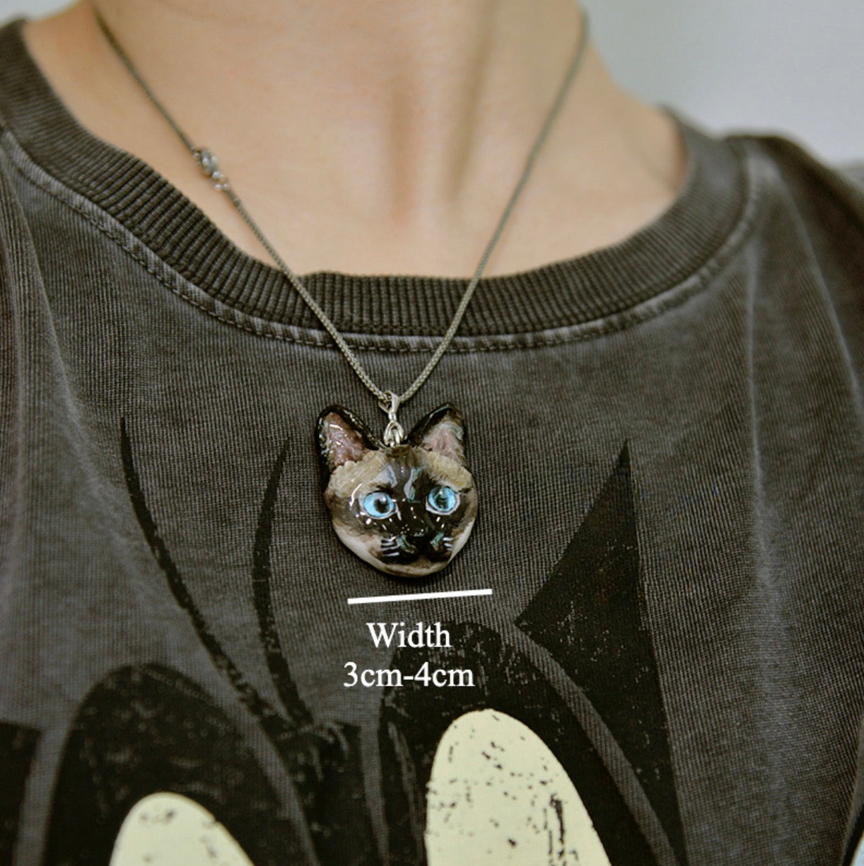 (1.5 MONTHS WAIT) Pet custom necklace, come to picture customization, dog cat rabbit bird souvenir, clay pure handmade