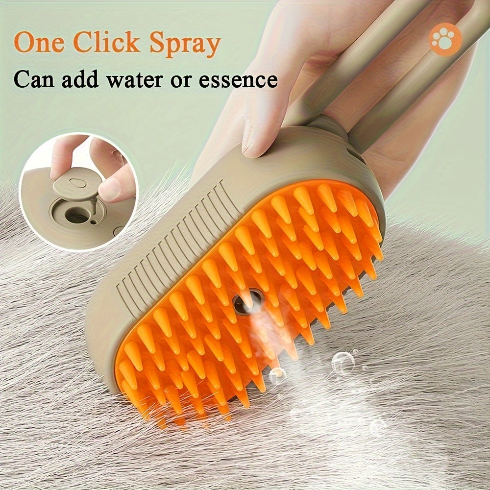 No-rinse pet cleaning brush, steam fluff removal massage comb, pet automatic hair removal spray and anti-static massage comb for dog and cat grooming