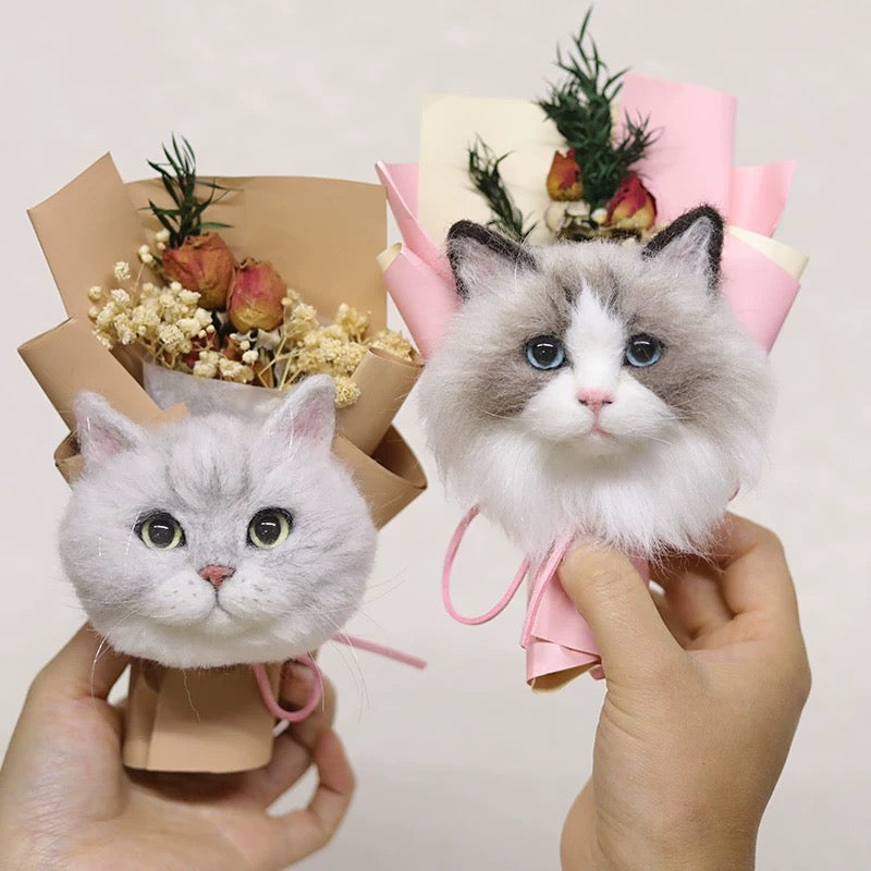 (1.5 MONTHS WAIT) Handmade picture customization, pet corsage brooch, bride and groom gifts, creative gifts, cats and dogs | Creative Pet Handicraft Workshop