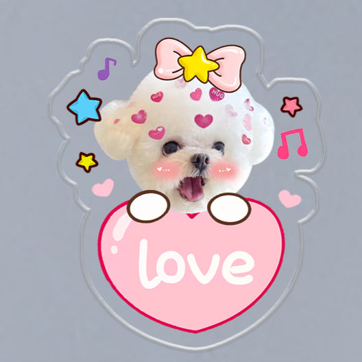 (1 WEEK WAIT) Customized photo, acrylic refrigerator sticker, pet kitten dog, magnet sticker custom