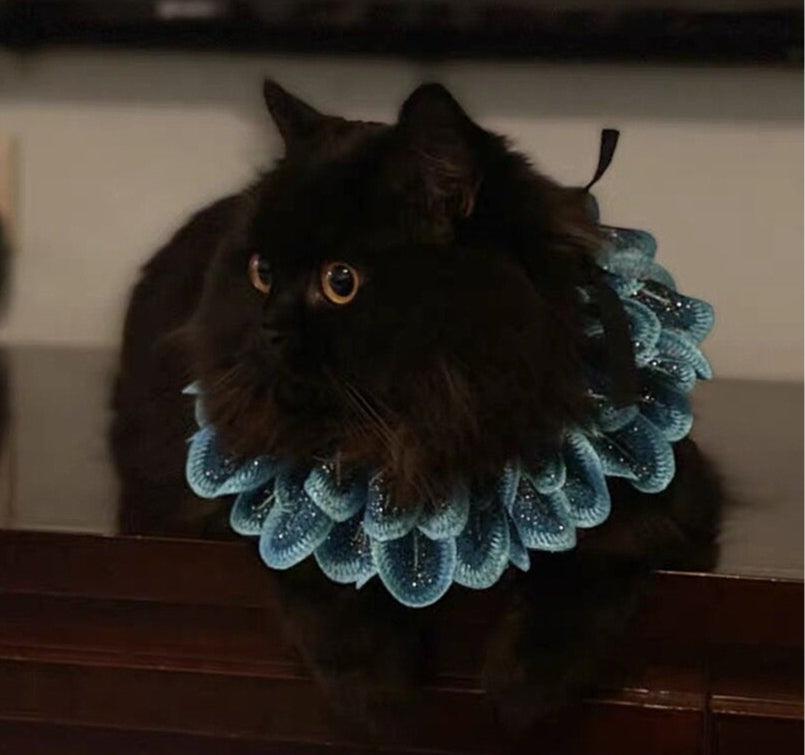 Hand-made saliva towel, cat/dog bib, collar, bow tie