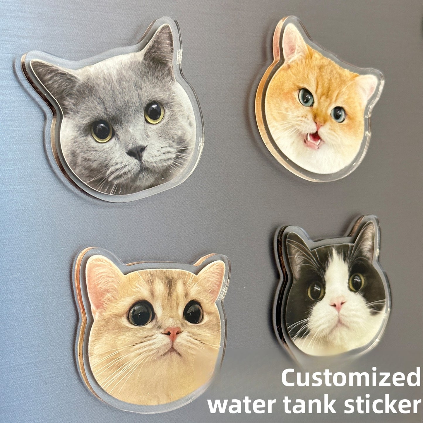 (1 WEEK WAIT) Customized photo, acrylic refrigerator sticker, pet kitten dog, magnet sticker custom