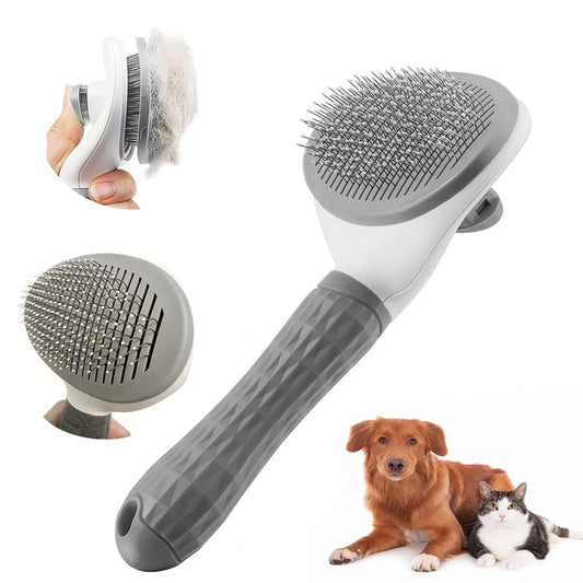 1pcs Pet Hair Removal Slicker Brush - Effortless Grooming Tool for Dogs & Cats | Durable & Gentle Design for Easy Hair Removal - Perfect Upgrade for Your Pet Grooming Routine!