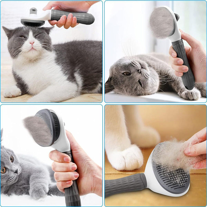 1pcs Pet Hair Removal Slicker Brush - Effortless Grooming Tool for Dogs & Cats | Durable & Gentle Design for Easy Hair Removal - Perfect Upgrade for Your Pet Grooming Routine!