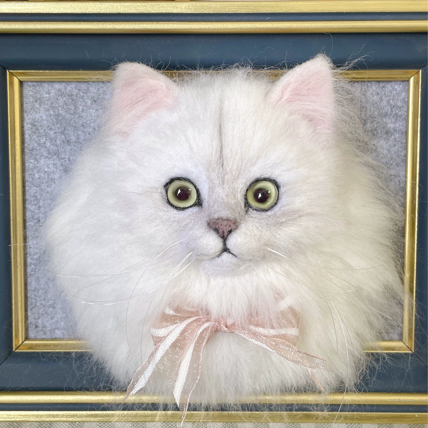 (1.5 MONTHS WAIT) Wool felt simulation pet customized commemorative gifts, DIY handmade poking music, cat and dog finished products, exquisite photo frames | Creative Pet Handicraft Workshop