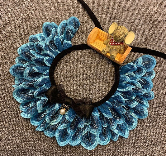 Hand-made saliva towel, cat/dog bib, collar, bow tie